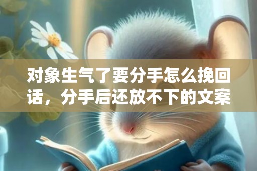 对象生气了要分手怎么挽回话，分手后还放不下的文案