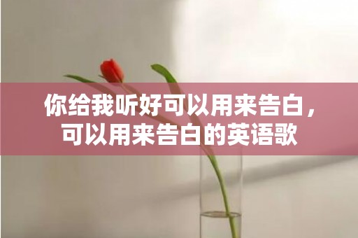 你给我听好可以用来告白，可以用来告白的英语歌