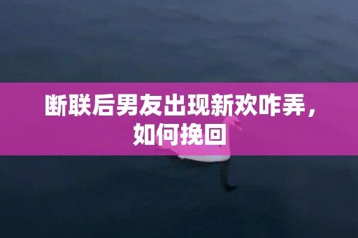 断联后男友出现新欢咋弄，如何挽回