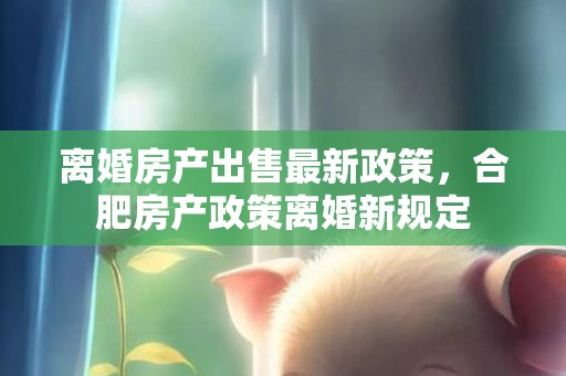 离婚房产出售最新政策，合肥房产政策离婚新规定