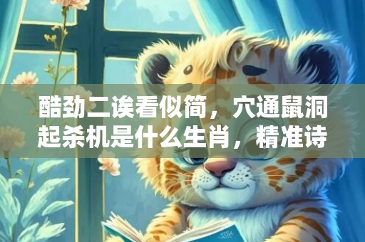 酷劲二诶看似简，穴通鼠洞起杀机是什么生肖，精准诗词落实