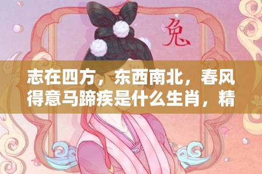 志在四方，东西南北，春风得意马蹄疾是什么生肖，精准诗词落实