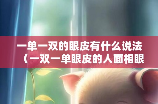 一单一双的眼皮有什么说法（一双一单眼皮的人面相眼皮一单一双什么面相）