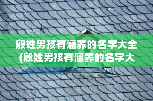 殷姓男孩有涵养的名字大全(殷姓男孩有涵养的名字大全两个字)