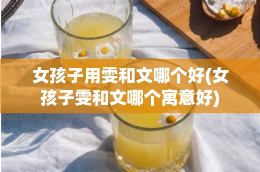 女孩子用雯和文哪个好(女孩子雯和文哪个寓意好)