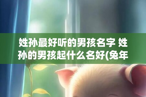 姓孙最好听的男孩名字 姓孙的男孩起什么名好(兔年姓孙的男孩起什么名字好听)