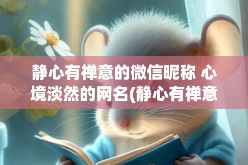 静心有禅意的微信昵称 心境淡然的网名(静心有禅意的微信昵称)