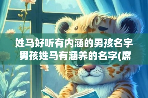 姓马好听有内涵的男孩名字 男孩姓马有涵养的名字(席姓女孩好听的名字又有内涵)