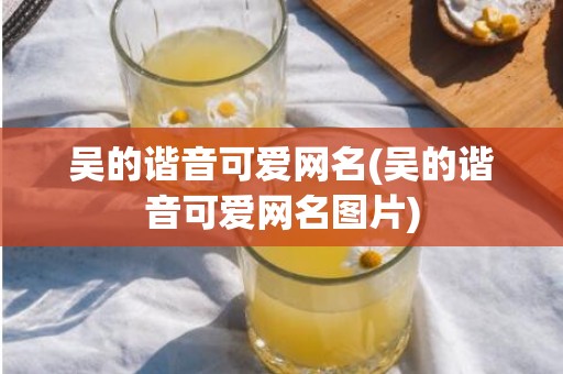 吴的谐音可爱网名(吴的谐音可爱网名图片)