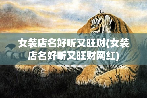 女装店名好听又旺财(女装店名好听又旺财网红)