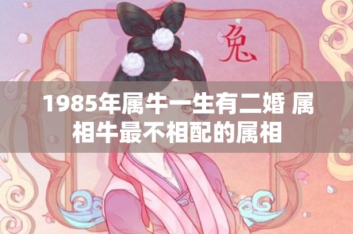 1985年属牛一生有二婚 属相牛最不相配的属相