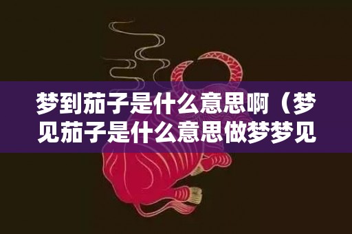 梦到茄子是什么意思啊（梦见茄子是什么意思做梦梦见茄子是什么意思）