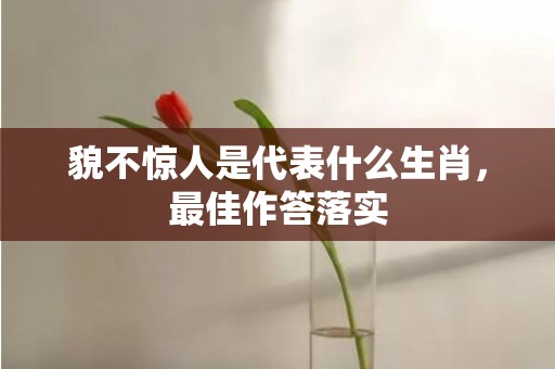 貌不惊人是代表什么生肖，最佳作答落实