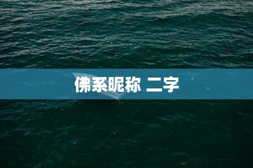 佛系昵称 二字