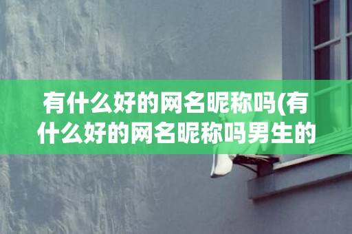 有什么好的网名昵称吗(有什么好的网名昵称吗男生的)
