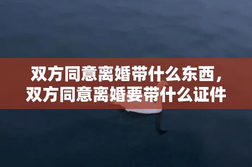 双方同意离婚带什么东西，双方同意离婚要带什么证件