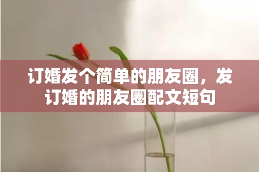 订婚发个简单的朋友圈，发订婚的朋友圈配文短句