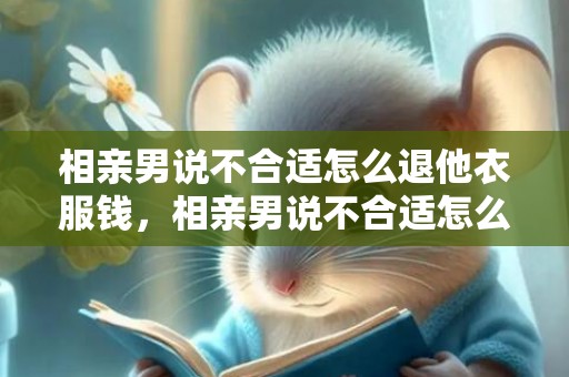 相亲男说不合适怎么退他衣服钱，相亲男说不合适怎么挽回（相亲男跟我说不合适怎么回复他）
