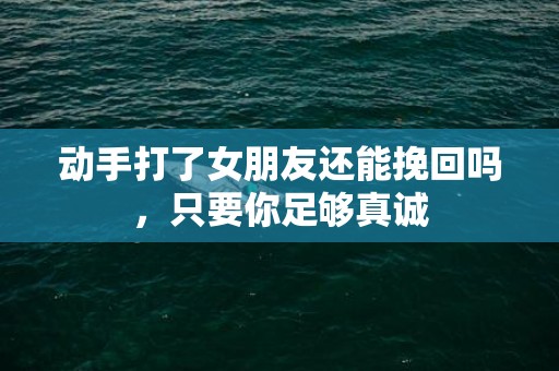 动手打了女朋友还能挽回吗，只要你足够真诚