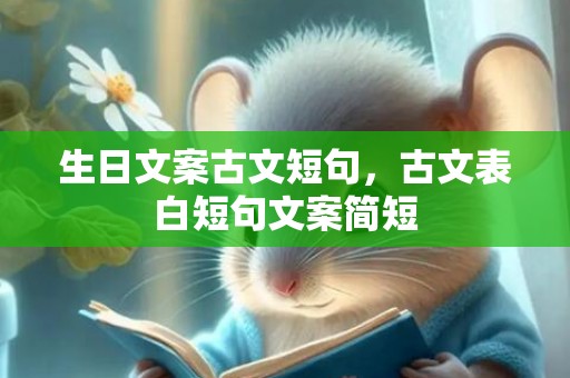 生日文案古文短句，古文表白短句文案简短