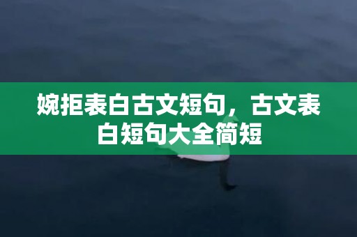 婉拒表白古文短句，古文表白短句大全简短
