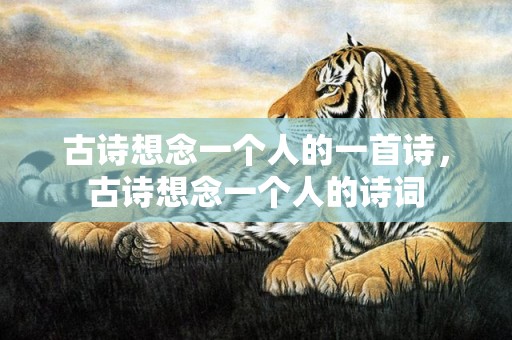 古诗想念一个人的一首诗，古诗想念一个人的诗词