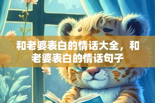 和老婆表白的情话大全，和老婆表白的情话句子