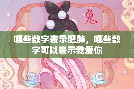 哪些数字表示肥胖，哪些数字可以表示我爱你