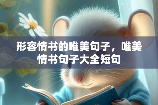 形容情书的唯美句子，唯美情书句子大全短句