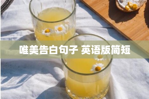 唯美告白句子 英语版简短