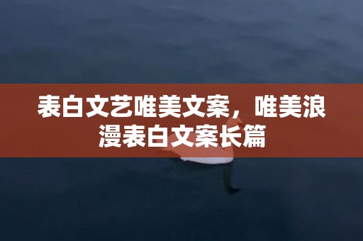 表白文艺唯美文案，唯美浪漫表白文案长篇
