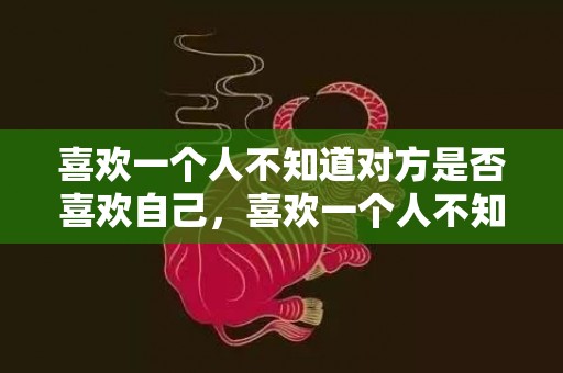 喜欢一个人不知道对方是否喜欢自己，喜欢一个人不知道如何