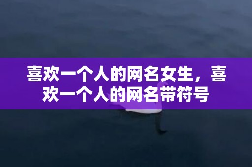 喜欢一个人的网名女生，喜欢一个人的网名带符号
