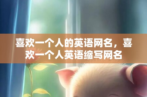 喜欢一个人的英语网名，喜欢一个人英语缩写网名