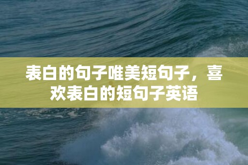表白的句子唯美短句子，喜欢表白的短句子英语