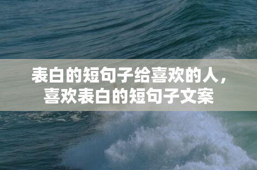 表白的短句子给喜欢的人，喜欢表白的短句子文案