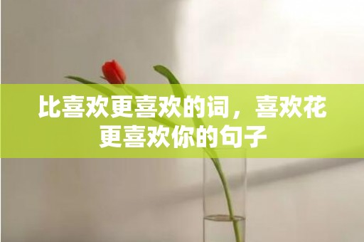 比喜欢更喜欢的词，喜欢花更喜欢你的句子