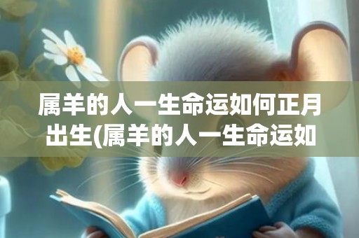 属羊的人一生命运如何正月出生(属羊的人一生命运如何准确的)