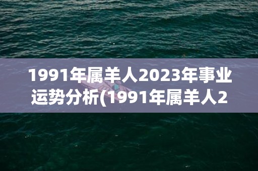 1991年属羊人2023年事业运势分析(1991年属羊人2023年运势及运程)