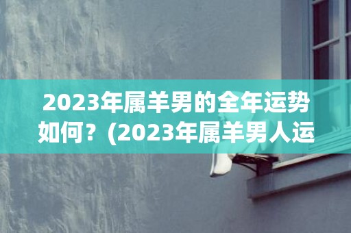 2023年属羊男的全年运势如何？(2023年属羊男人运势)