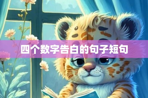 四个数字告白的句子短句
