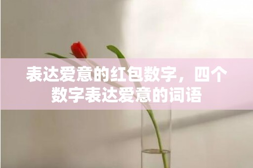 表达爱意的红包数字，四个数字表达爱意的词语