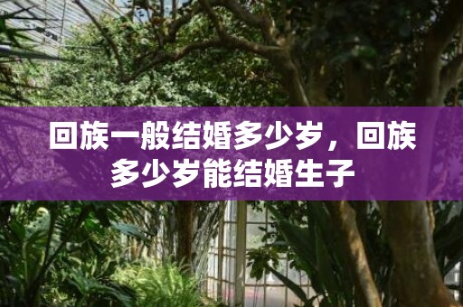 回族一般结婚多少岁，回族多少岁能结婚生子