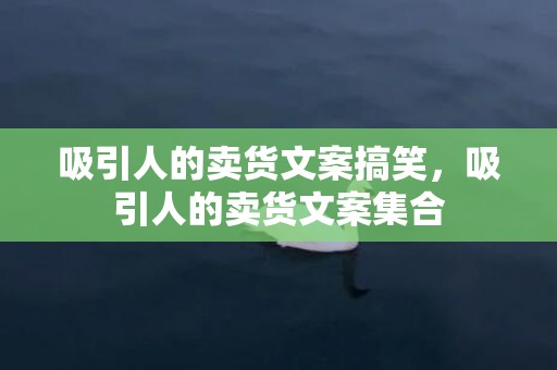 吸引人的卖货文案搞笑，吸引人的卖货文案集合