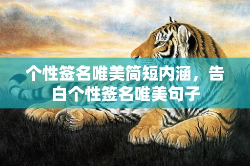 个性签名唯美简短内涵，告白个性签名唯美句子