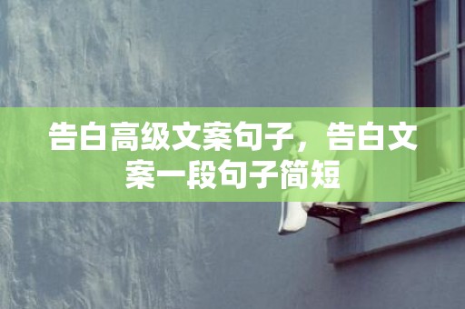 告白高级文案句子，告白文案一段句子简短