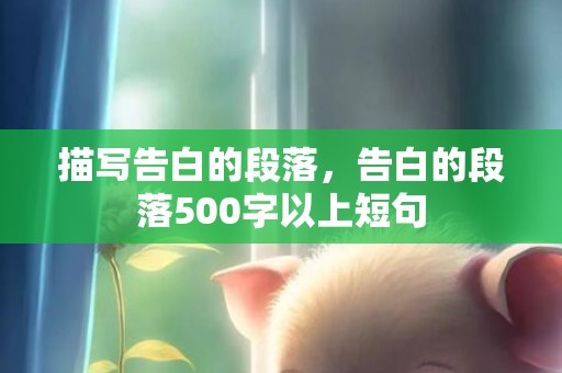 描写告白的段落，告白的段落500字以上短句