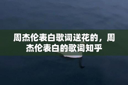 周杰伦表白歌词送花的，周杰伦表白的歌词知乎