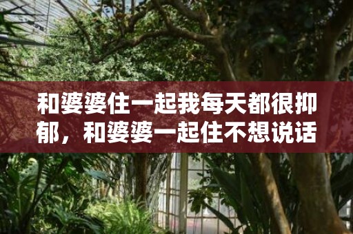 和婆婆住一起我每天都很抑郁，和婆婆一起住不想说话