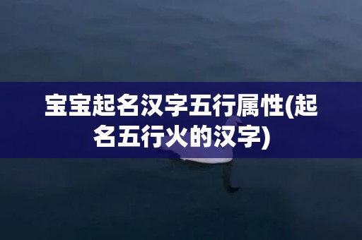 宝宝起名汉字五行属性(起名五行火的汉字)
